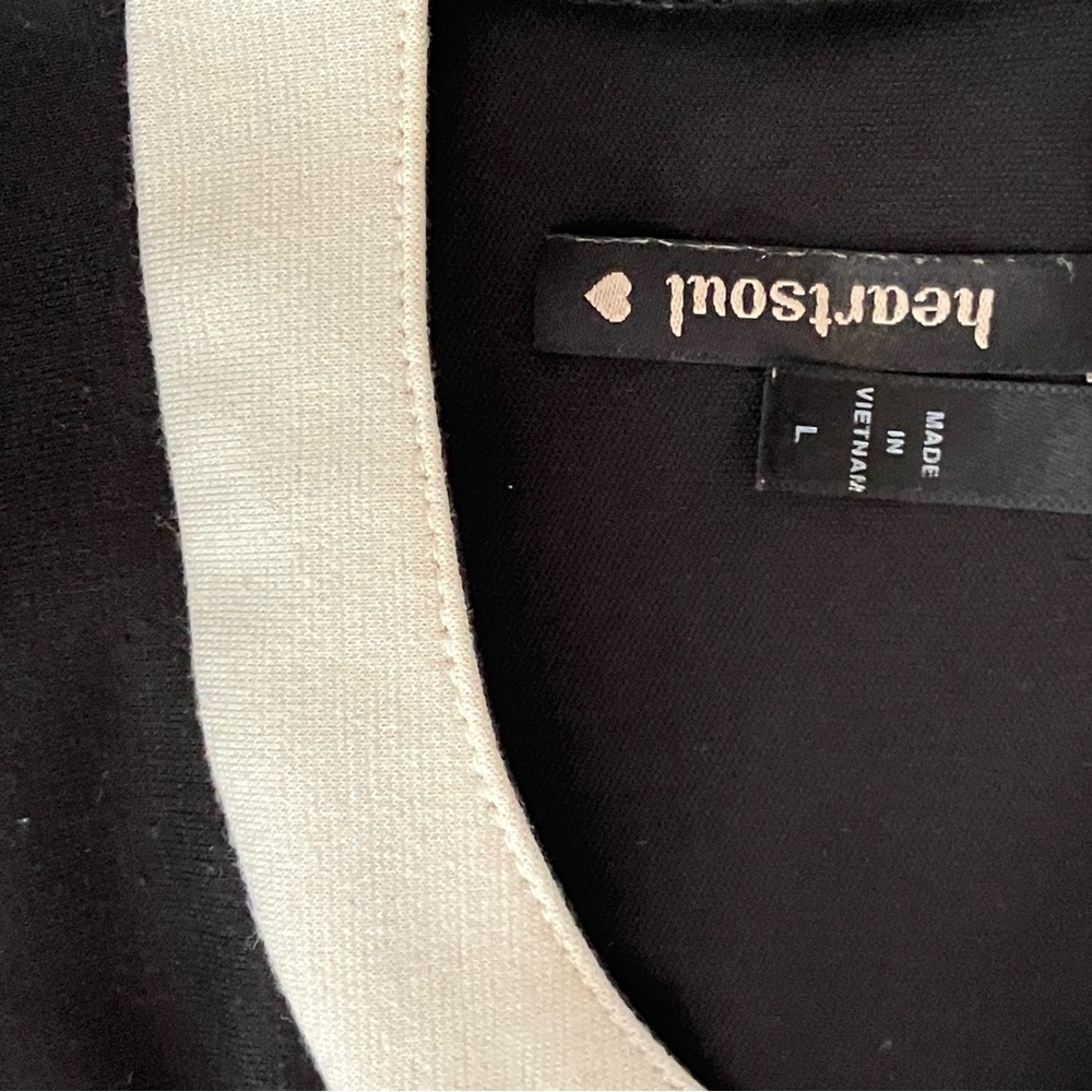 HeartSoul Black and White Fit and Flare Dress - Picture 3 of 4